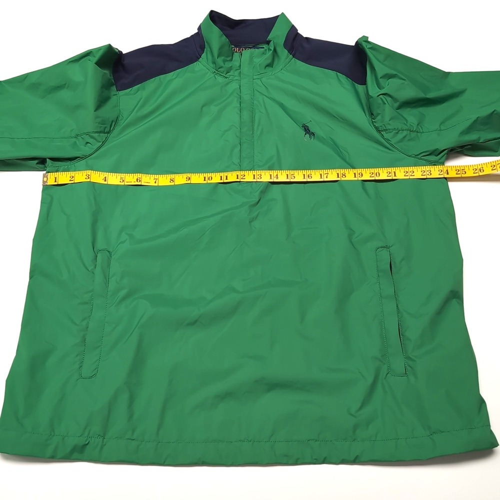 Polo Golf Ralph Lauren 1/4 Zip Windbreaker Mens L Green Pullover Short Sleeve - Picture 13 of 16
